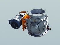 Gota RVD a través de válvulas rotativas de tipo para polvo